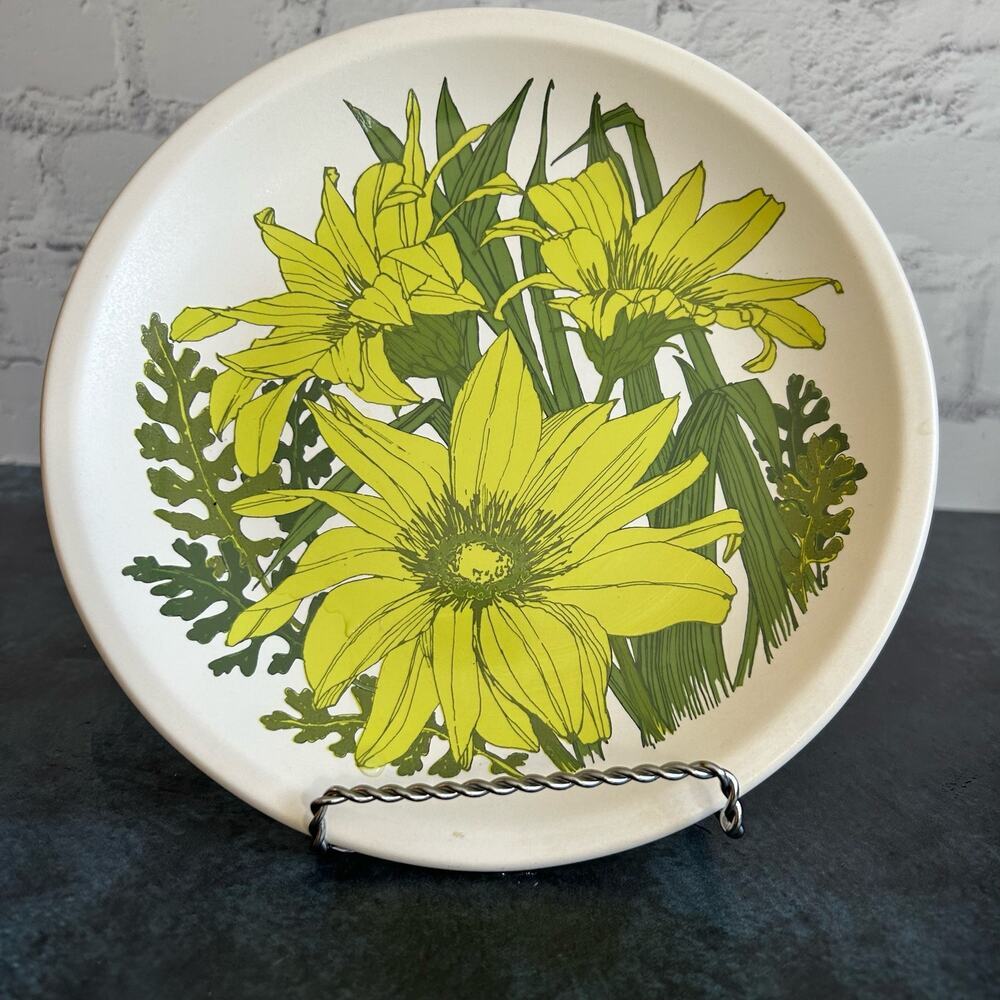 Wedgwood Riveira Ironstone Boho Green Floral Salad Plates, Set of 2
